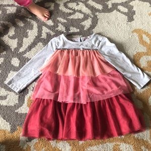 Mini Boden size 3-4 pink and grey dress